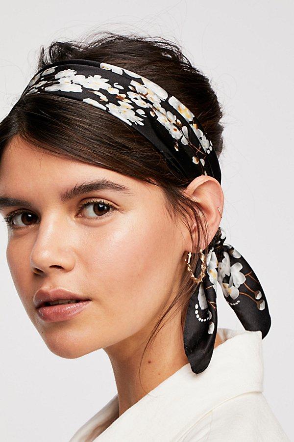 Sweet Valley Printed Silk Bandana By Pretty Persuasions At Free People